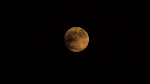 Full moon and blue moon same on timelape of night sky background Stock Footage 249227532