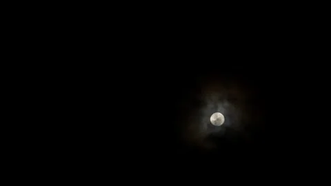 Full moon and cloud in dark night Stock Footage 251697165