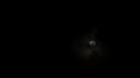 Full moon and cloud in dark night Stock Footage 251697191