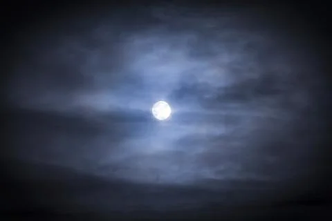 Full moon and cloud Stock Photos