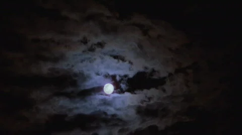 Full Moon and Clouds - BG031 HD Stock Footage 573818
