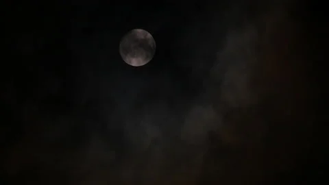Full moon and clouds Stock Footage 131246145
