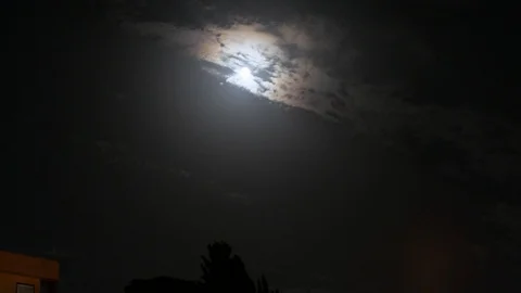 Full moon and clouds with original timelapse shots Stock Footage 114211698