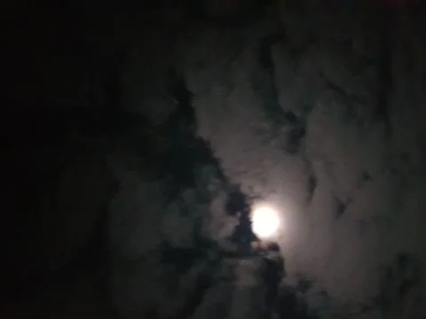 Full moon and clouds Stock Photos