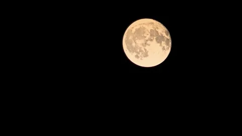Full Moon and Clouds – time lapse, detail Stock Footage 88255481