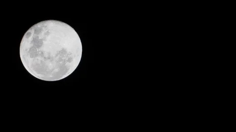 Full moon and dark sky during cleansing Melukat Mebayuh Ceremonial in Bali Stock Footage 140295725