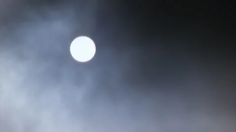 Full moon and flying clouds Vídeo Stock 1848052