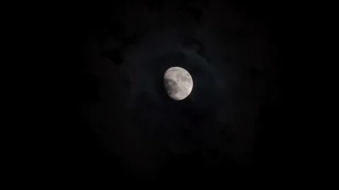 Full Moon and Moonlight 4K Timelapse View Scenic Video stock 320400423