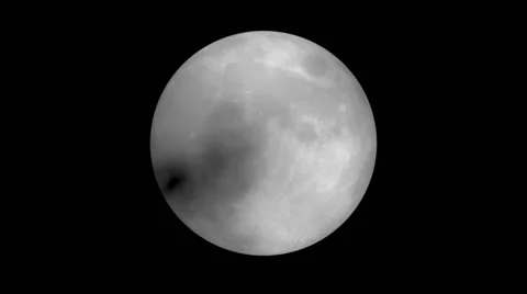 Full Moon and moving clouds, 3d animation Video stock 42966989