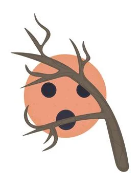 Full moon and three Stock Illustration