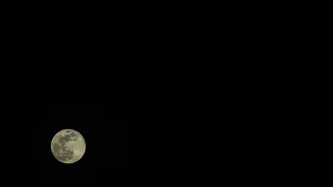 The Full Moon on an April night Stock Footage 106843342