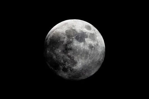 Full moon background isolated on black Stock Photos
