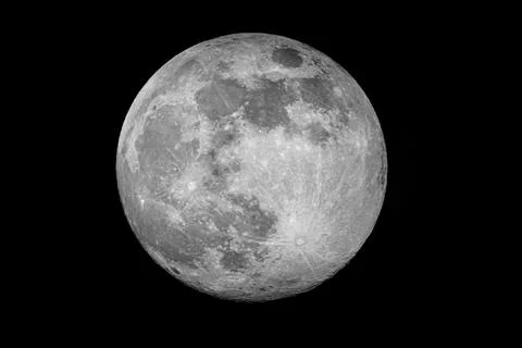 Full moon background isolated on black Foto stock
