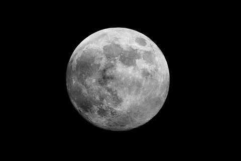 Full moon background isolated on black Stock Photos