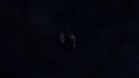 Full moon behind clouds at night Vídeo Stock 74310883