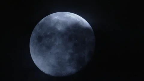 Full moon behind clouds at night Stock Footage 310950836