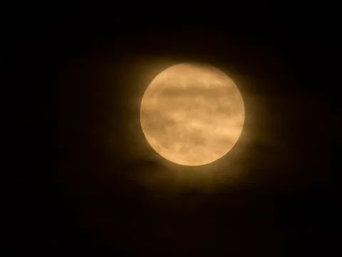 Full moon behind the clouds Stock Photos