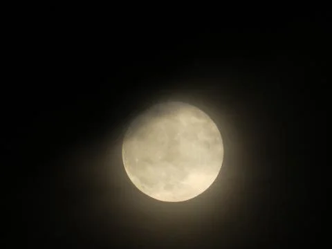Full moon behind the clouds Stock Photos
