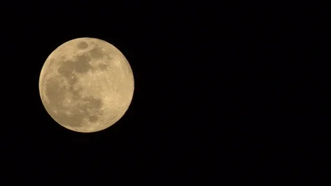 Full moon with birds flying in front. Moon With Clouds Moving On Sky Vidéo 128644359