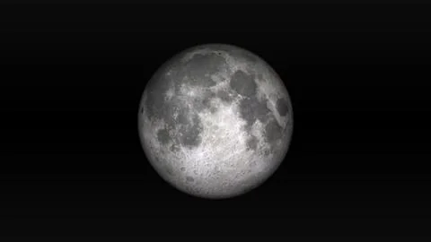Full Moon on a black background Stock Illustration