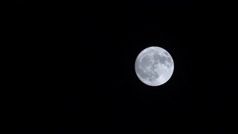 Full moon on black night sky background Stock-Footage 139826733