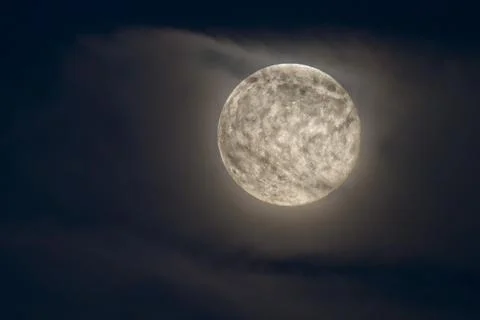Full Moon on the black Stock Photos
