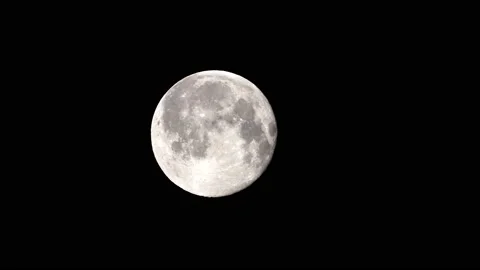 Full moon on black real time Stock Footage 188505274