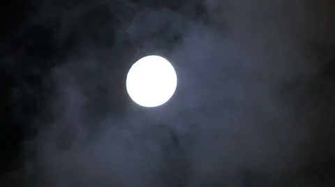 Full moon in Black Sky Stock Footage 959379