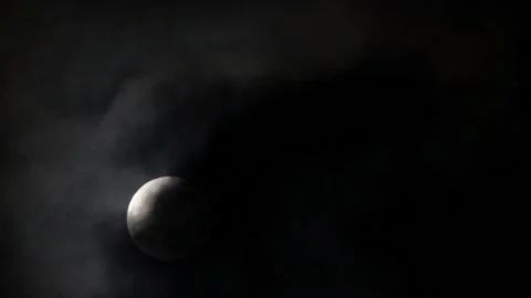 Full moon on a black sky Video stock 145830315