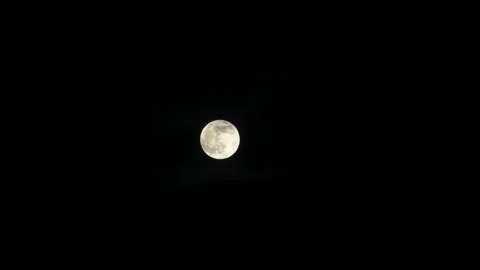 Full moon on a black sky Video stock 145830322