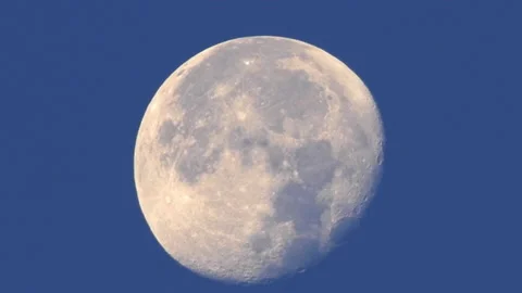 Full moon in the blue sky. moon Stock Footage 167198224