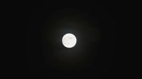 Full Moon in Chicago Night Sky | Stock Video | Pond5