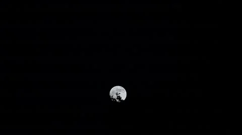Full Moon in Cirrus Timelpase Stock Footage 47412885
