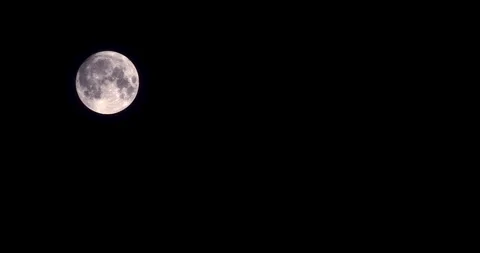 Full moon. clear night sky Stock Footage 142246983