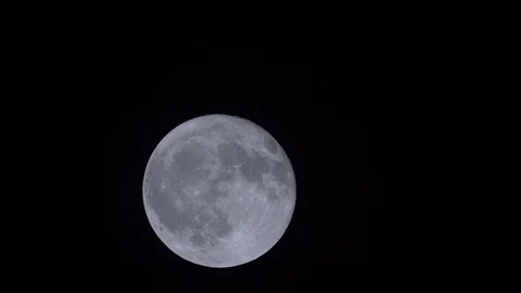 Full Moon Clear Sky, 4K Stock Footage 100958050
