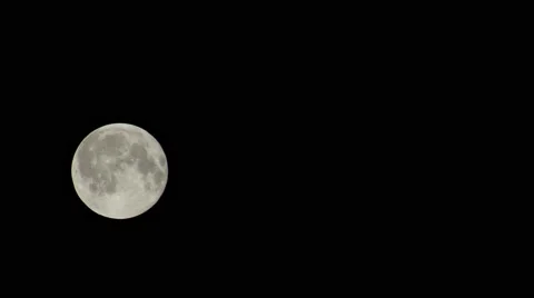 Full Moon Clear Sky Stock Footage 66430883