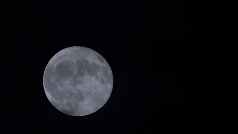 Full Moon Clear Sky Stock Footage 100959669