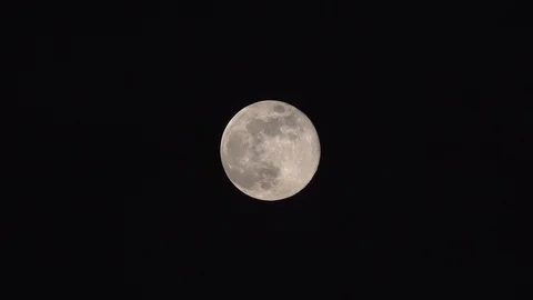 Full moon. Close-up. Full moon against a dark sky. Close-up. Flight to the moon. Stock Footage 106823741