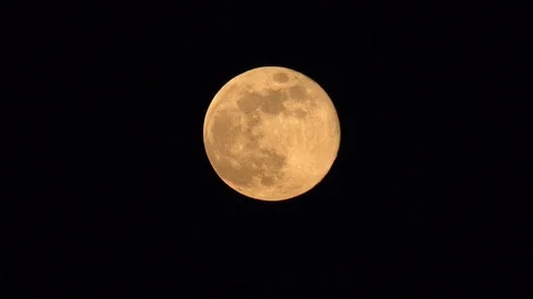Full moon. Close-up. Full moon against a dark sky. Close-up. Flight to the moon. Stock Footage 106826123
