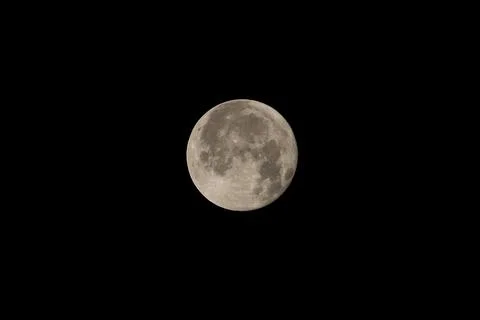 Full moon close up. Full moon on the dark night. Stock Photos