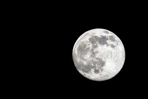 Full moon close up in the night sky Stock Photos