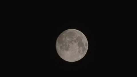 Full moon close up slowly moving Stock Footage 311018772