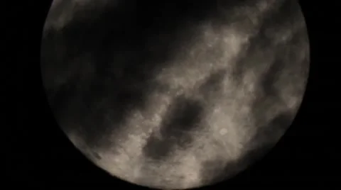 Full moon closeup clouds Stock Footage 67344788