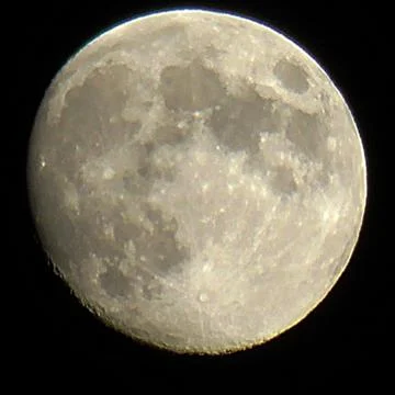 The Full Moon on a Cloudless Night Sky 스톡 사진