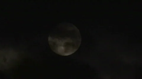Full moon with clouds 5 Stock Footage 87994