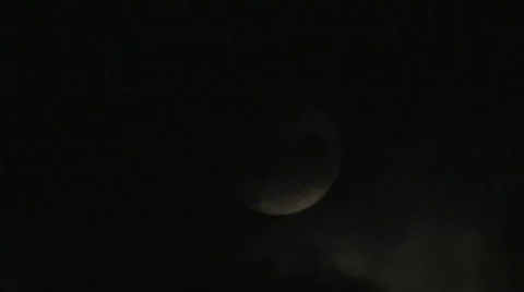 Full moon with clouds 7 Stock Footage