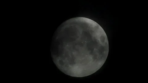 Full moon with clouds in dark sky Stock Footage 252099703