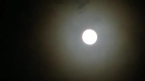 Full moon with clouds Stock Footage 11037854