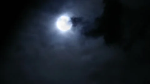 FULL MOON CLOUDS Stock Footage 40005879