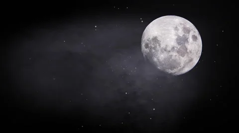 Full moon with clouds Stock Footage 45723867